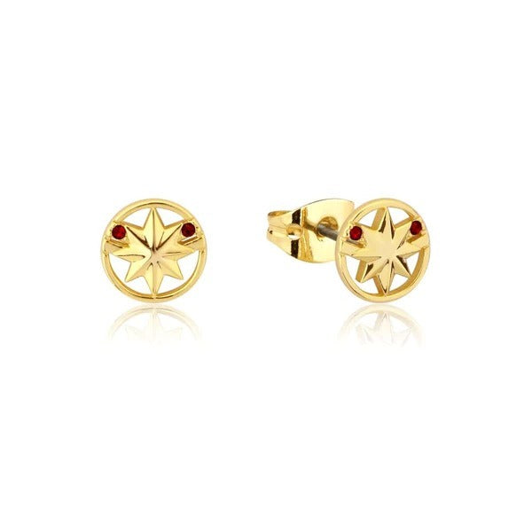 Couture Kingdom - Marvel - Captain Marvel Stud Earrings Yellow Gold
