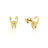Couture Kingdom - Marvel - Precious Metal Loki Stud Earrings Yellow Gold