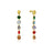 Marvel Couture Kingdom - Infinity Stone Crystal Drop Earings - Gold