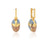 Couture Kingdom - Marvel - Thanos Crystal Drop Earrings Yellow Gold