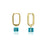 Couture Kingdom - Marvel - Tesseract Crystal Drop Earrings Yellow Gold