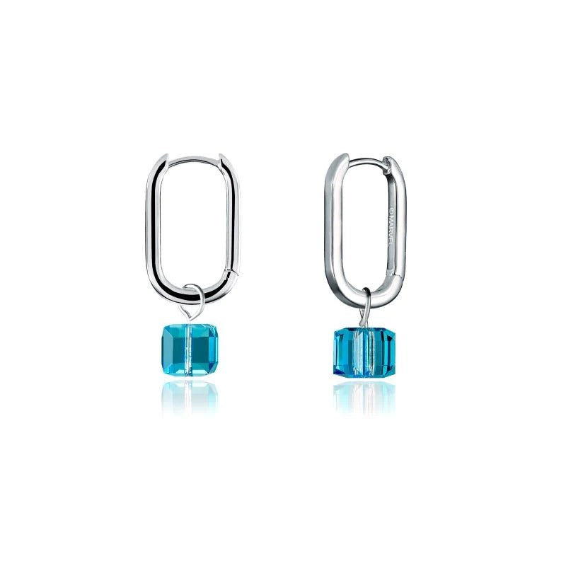 Couture Kingdom - Marvel - Tesseract Crystal Drop Earrings Silver
