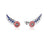 Couture Kingdom - Marvel - Captain America Wings Stud Earrings Silver