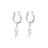 Couture Kingdom - Marvel D100 - Iron Man Charm Hoop Earrings White Gold
