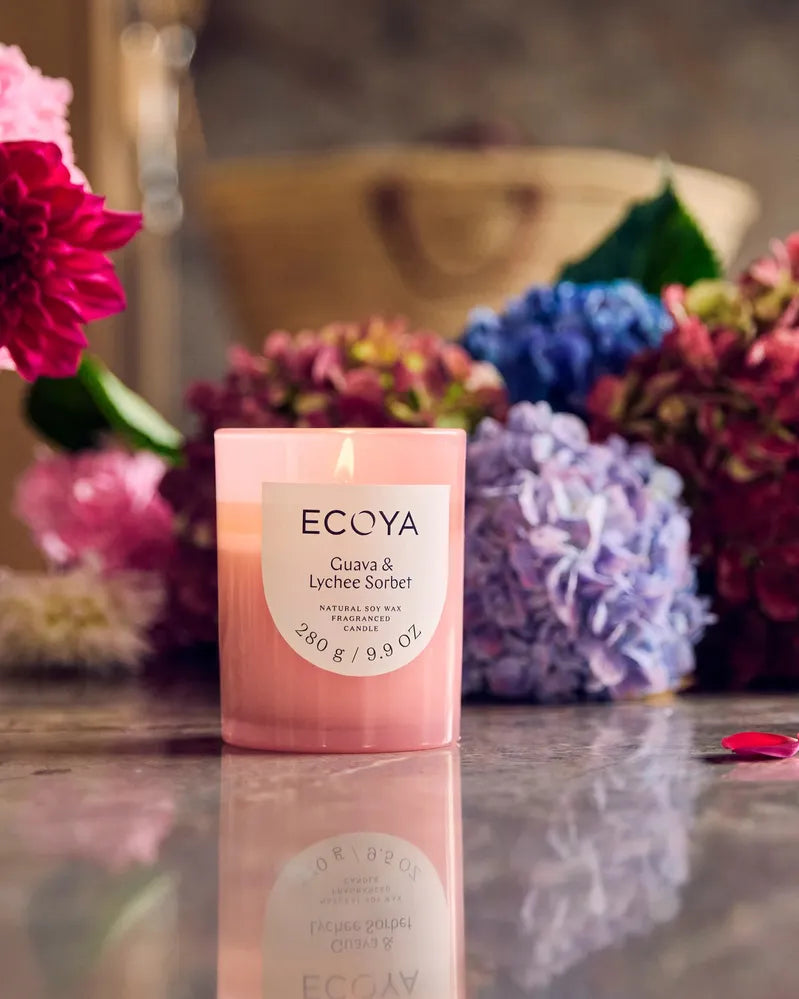 Ecoya Metro Jar Candle - Guava & Lychee Sorbet