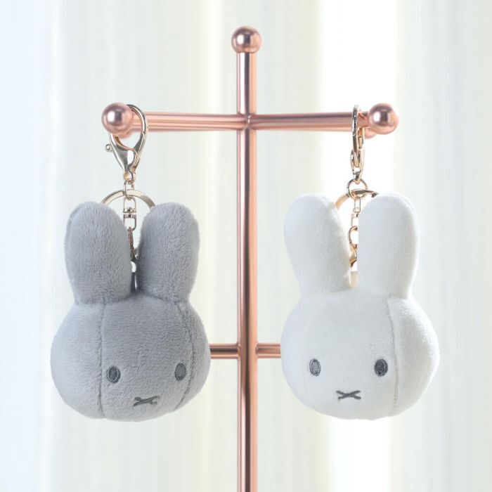 Miffy Keyring - Plush Grey