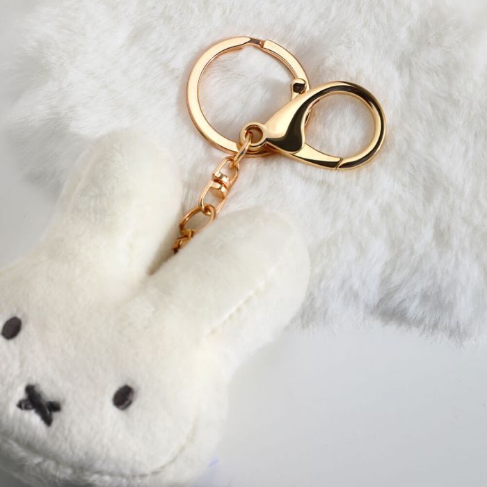Miffy Keyring - 2D Plush White