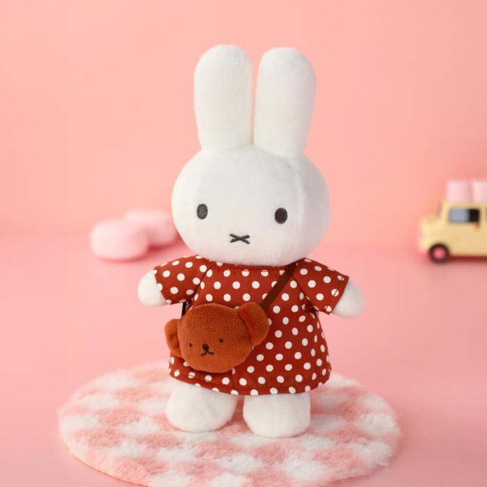 Miffy Plush - Polka Dot Dress with Boris Bag 24cm