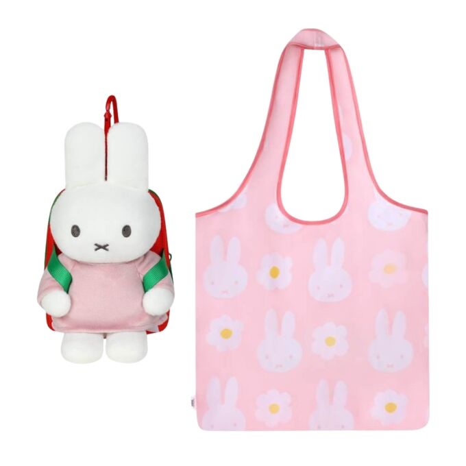 Miffy with Backpack Keyring & Tote Bag Set