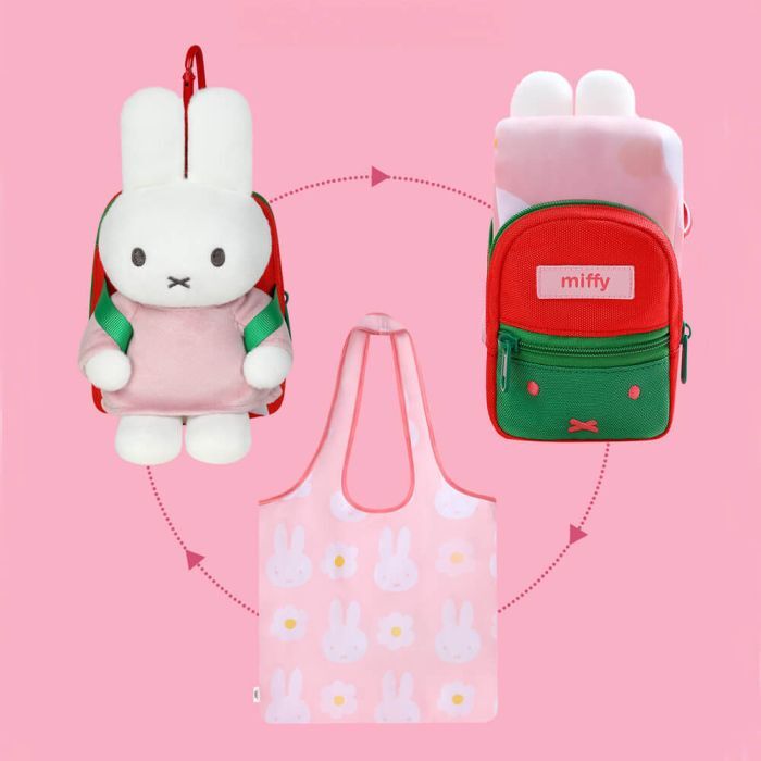 Miffy with Backpack Keyring & Tote Bag Set