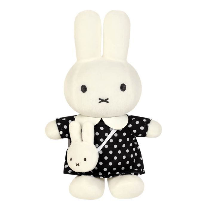 Miffy Plush - Black Dot Dress with Miffy Bag 20cm