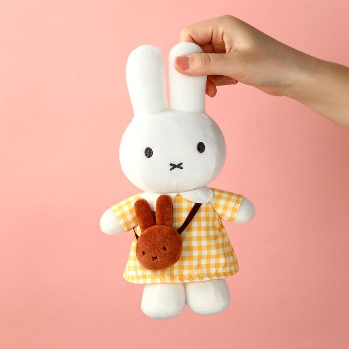 Miffy Plush - Yellow Checkered Dress with Melanie Bag 20cm