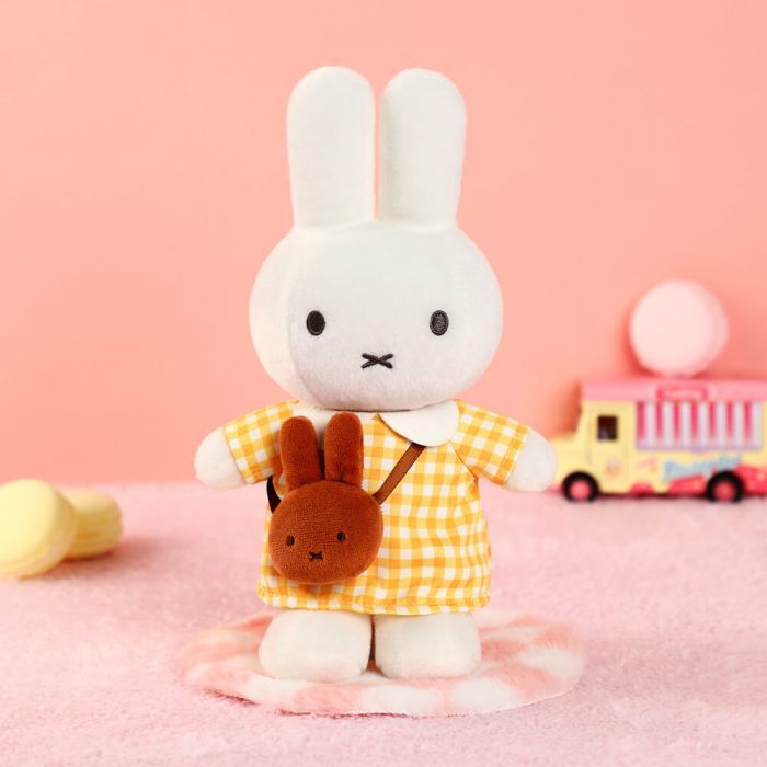 Miffy Plush - Yellow Checkered Dress with Melanie Bag 20cm