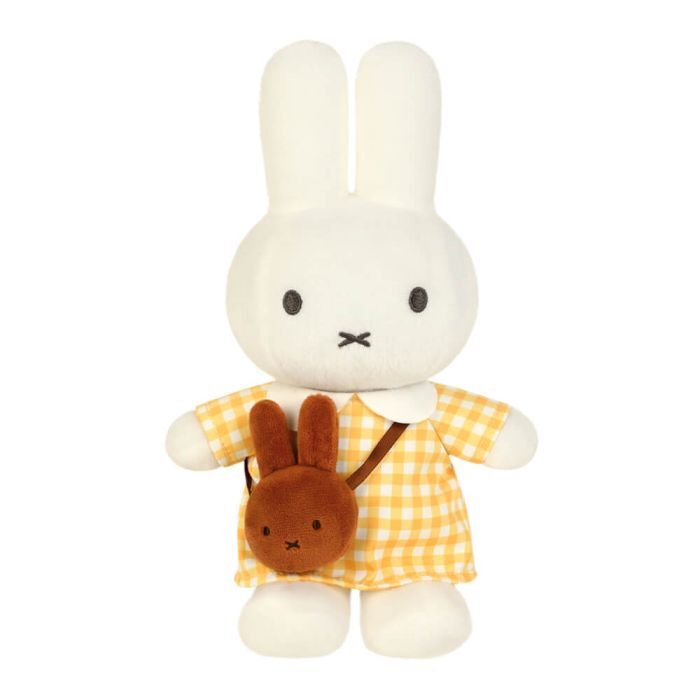 Miffy Plush - Yellow Checkered Dress with Melanie Bag 20cm