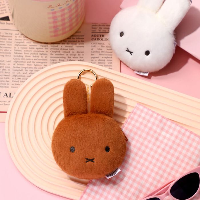 Miffy Purse Keychain - Plush Brown