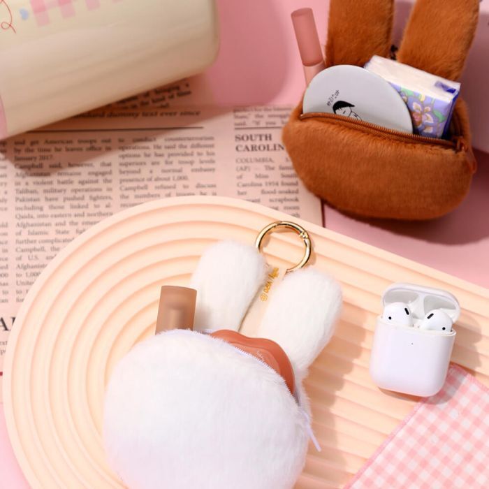 Miffy Purse Keychain - Plush Brown