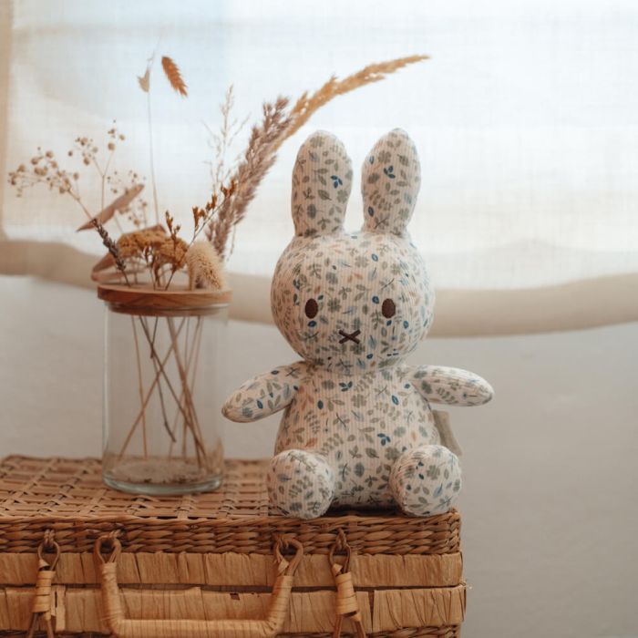 Miffy x Little Dutch - Miffy Plush Lucky Leaves All Over Print Small 22cm