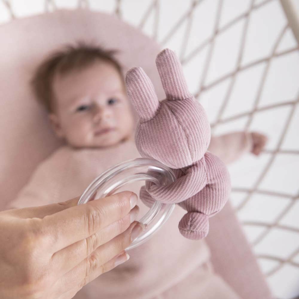 Miffy Ribbed - Miffy Ring Rattle Pink
