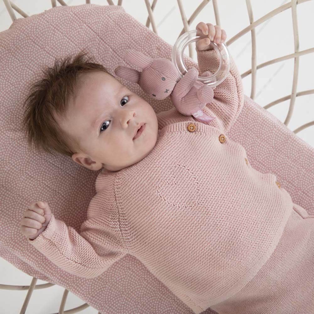 Miffy Ribbed - Miffy Ring Rattle Pink