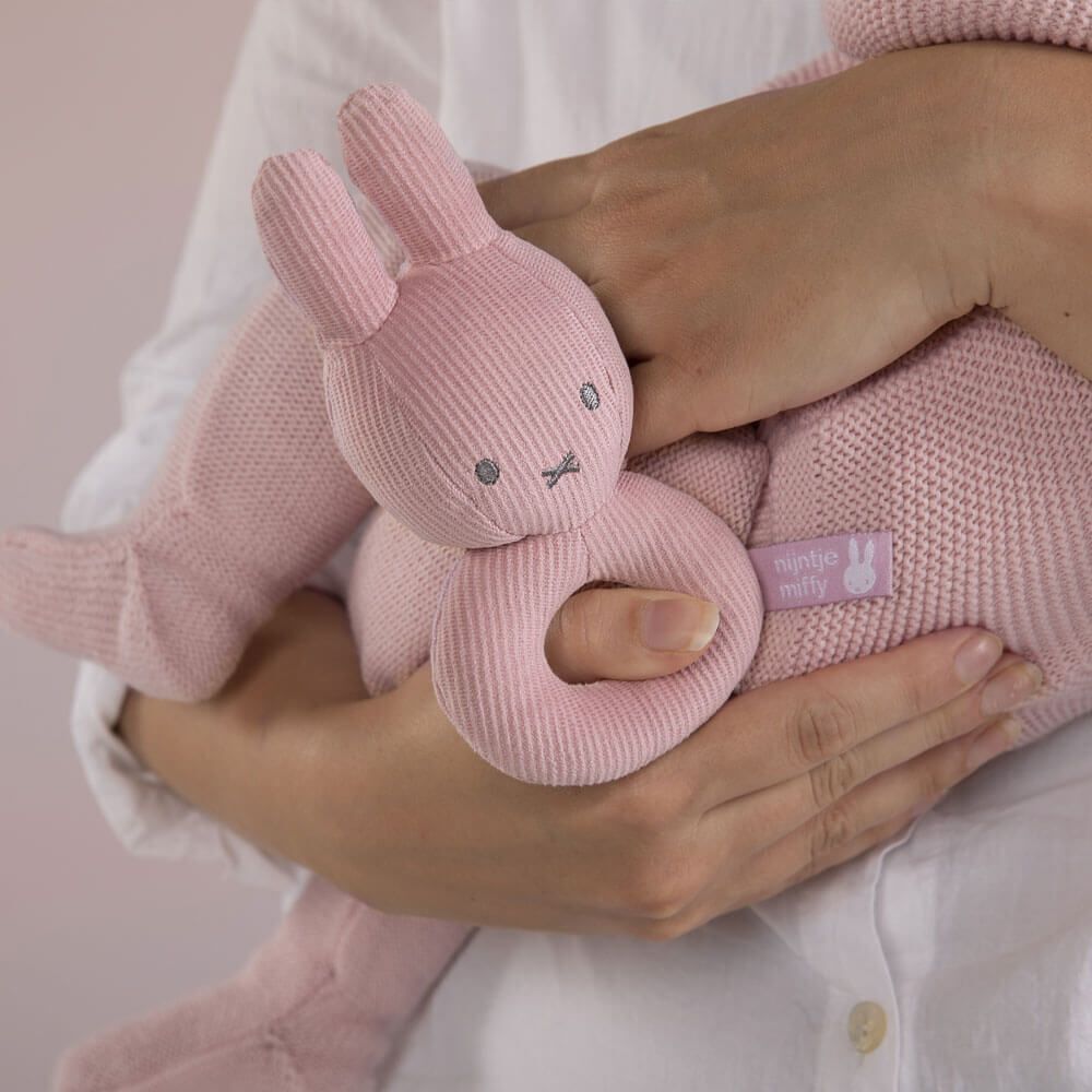 Miffy Ribbed - Miffy Rattle Pink