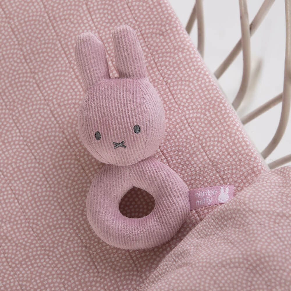 Miffy Ribbed - Miffy Rattle Pink