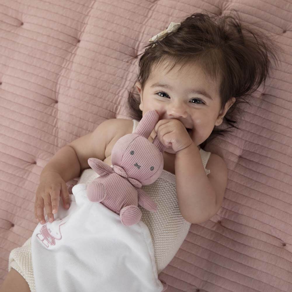 Miffy Ribbed - Miffy Cuddle Blanket Pink