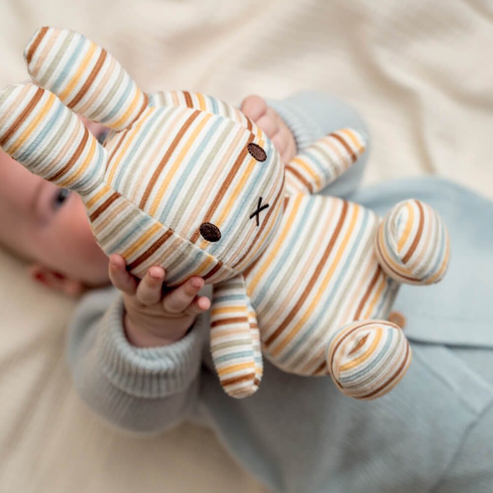 Miffy x Little Dutch - Miffy Plush Vintage Stripes All Over Print 25cm