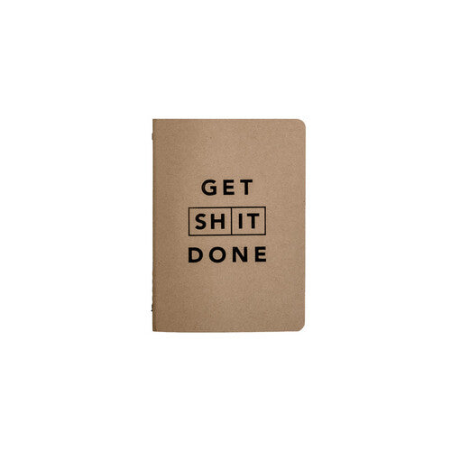 Migoals Get Sh*t Done Notebook A6 - Classic Kraft & Black Foil