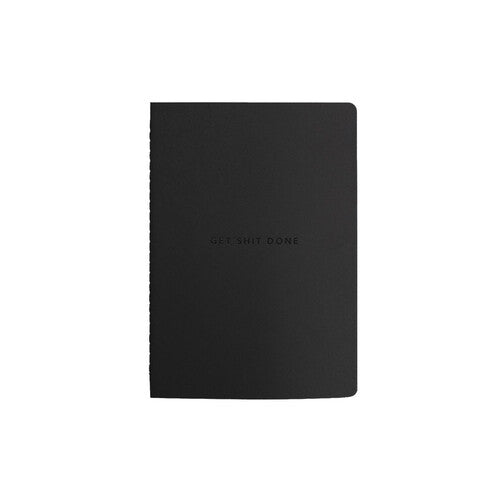 Migoals Get Sh*t Done Grid Notebook A5 - Minimal Black & Black Foil