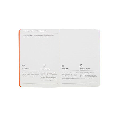 Migoals Get Sh*t Done Fitness Notebook B6 - Infrared
