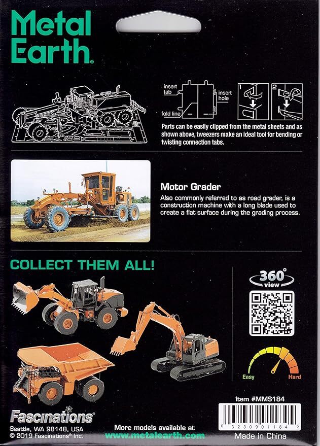Metal Earth - 3D Metal Model Kit - Motor Grader