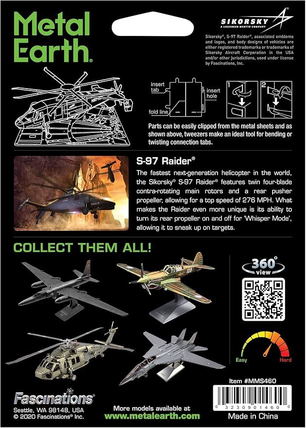 Metal Earth - 3D Metal Model Kit - S-97 Raider