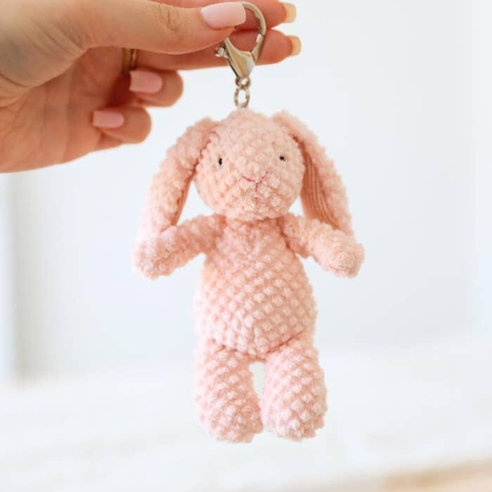 Mary Meyer - Nubby Bunny Pink Bag Charm