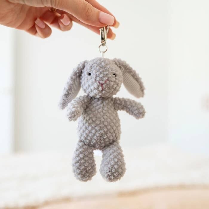 Mary Meyer - Nubby Bunny Grey Bag Charm
