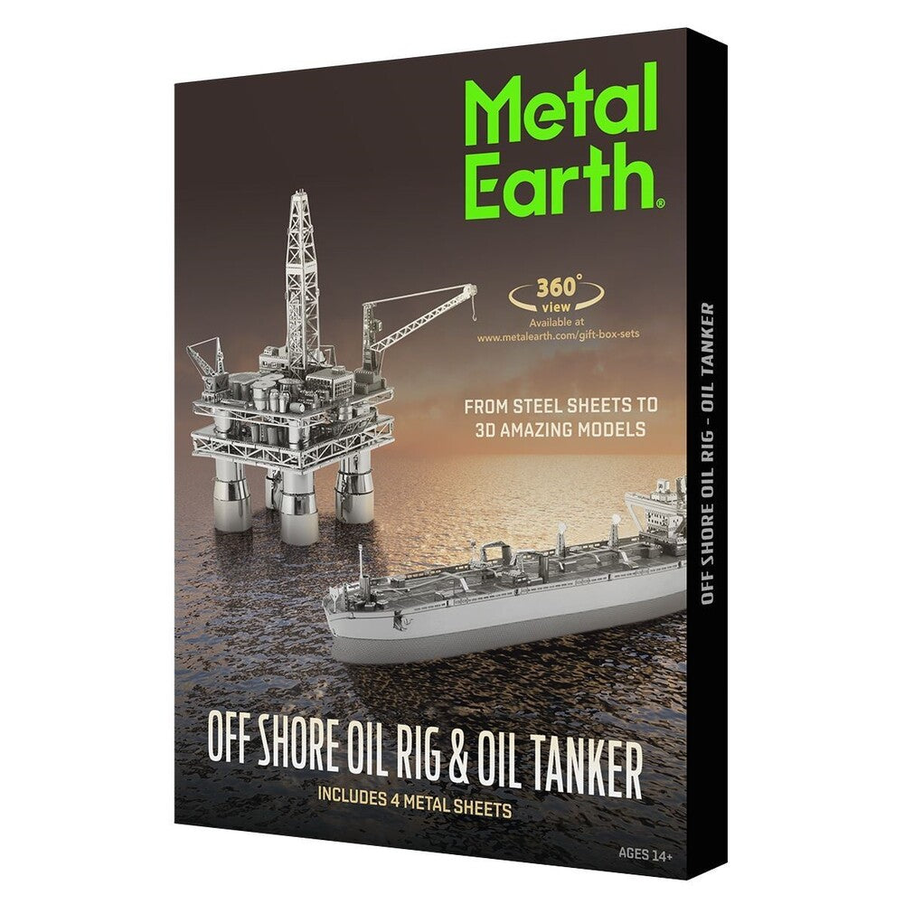 Metal Earth - 3D Metal Model Kit - Offshore Oil Rig & Oil Tanker Gift Set