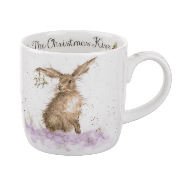 Royal Worcester Wrendale Christmas Mug - The Christmas Kiss