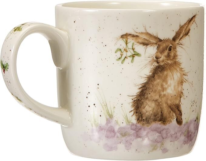 Royal Worcester Wrendale Christmas Mug - The Christmas Kiss