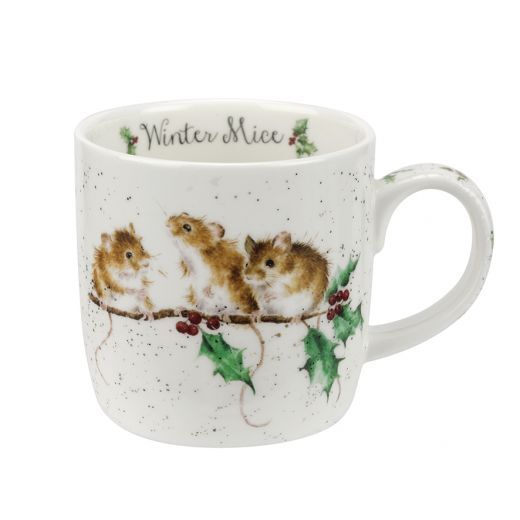 Royal Worcester Wrendale Christmas Mug - Winter Mice