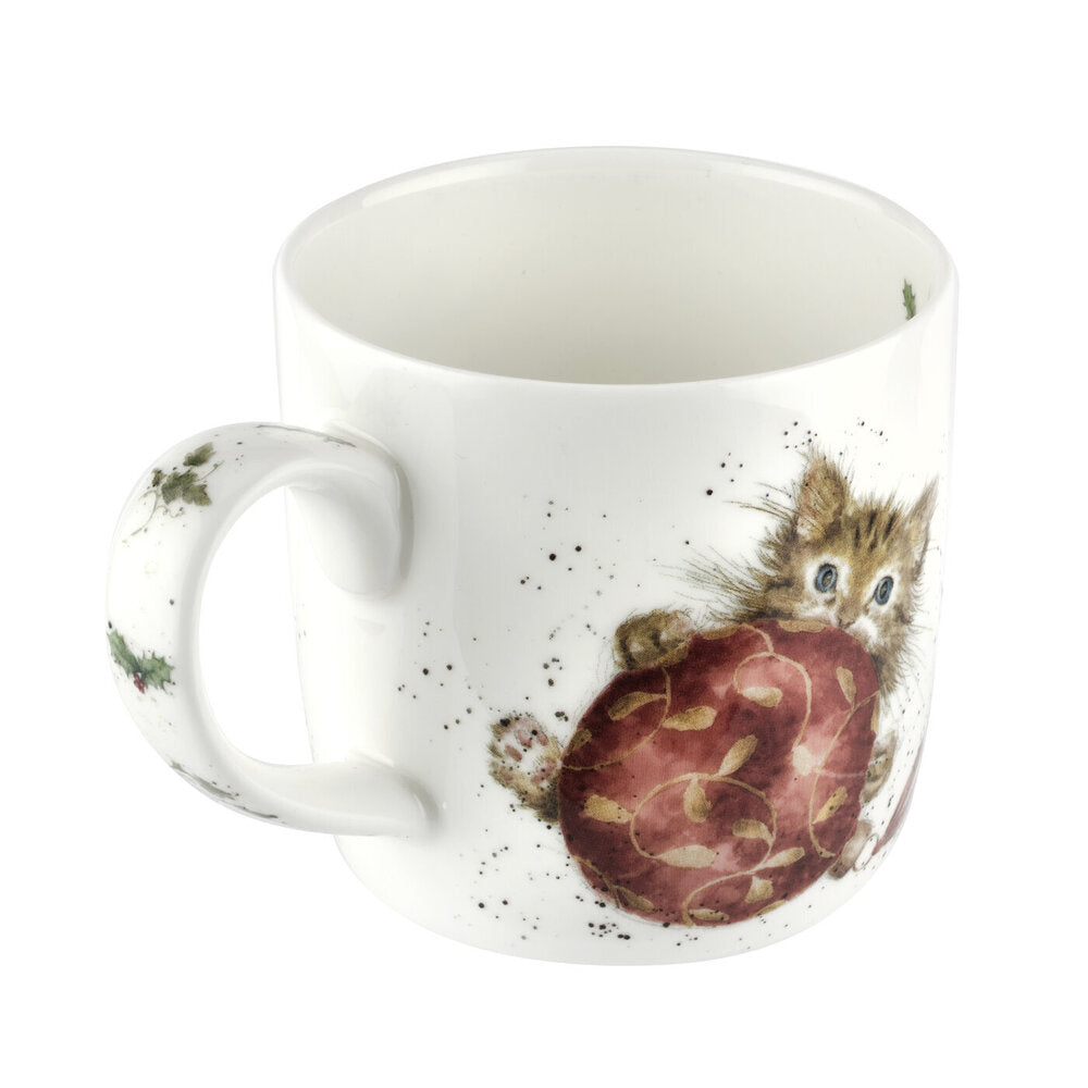 Royal Worcester Wrendale Christmas Mug - Purrfect