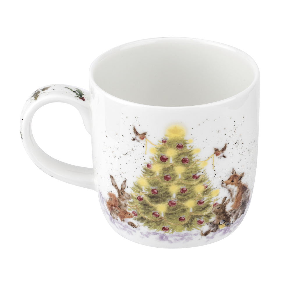 Royal Worcester Wrendale Christmas Mug - Oh Christmas Tree