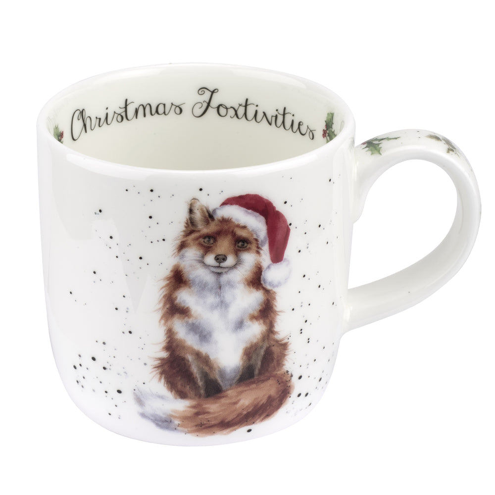 Royal Worcester Wrendale Christmas Mug - Christmas Foxtivities