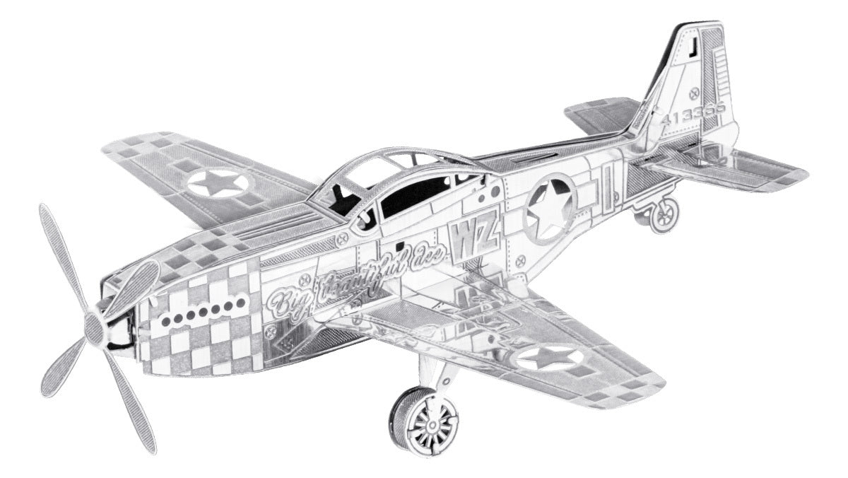 Metal Earth - 3D Metal Model Kit - Mustang P-51