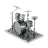 Metal Earth - 3D Metal Model Kit - Drum Set