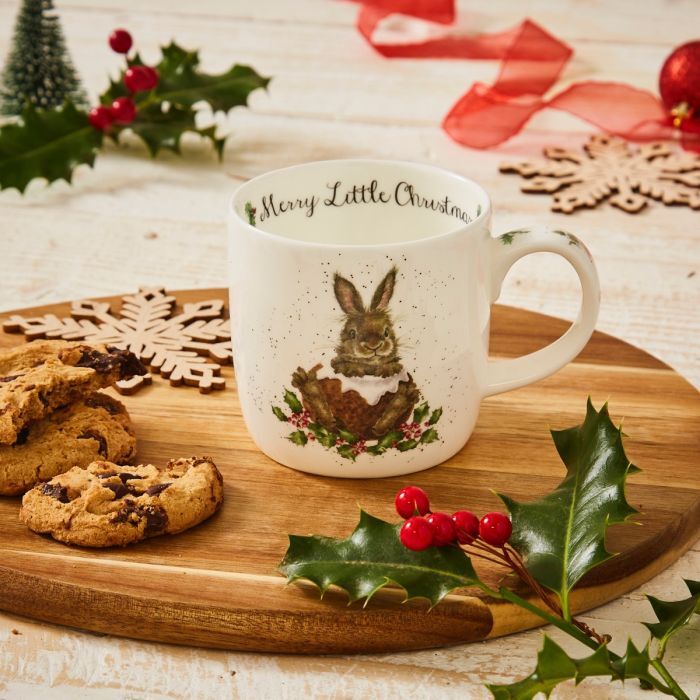 Royal Worcester Wrendale Christmas Mug - Merry Little Christmas Rabbit