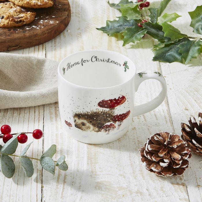Royal Worcester Wrendale Mug - 'Home For Christmas'