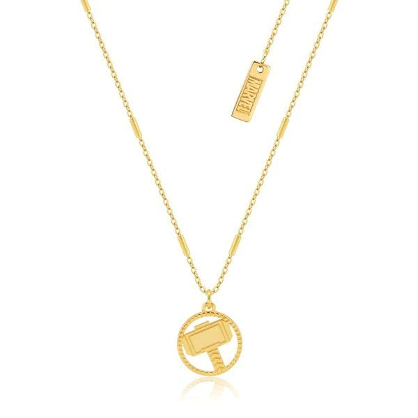 Couture Kingdom - Marvel - Thor Hammer Necklace Yellow Gold