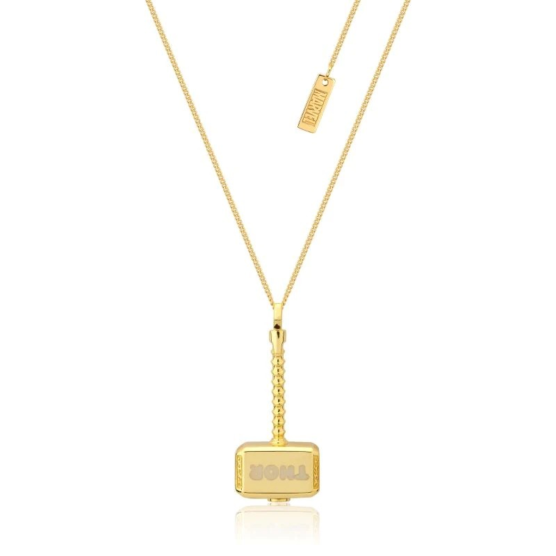 Couture Kingdom - Marvel - Precious Metal Thor Hammer Necklace Yellow Gold