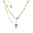 Couture Kingdom - Marvel - Tesseract Crystal Necklace Yellow Gold