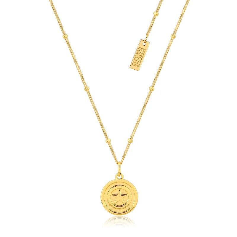 Couture Kingdom - Marvel - Precious Metal Captain America Necklace Gold