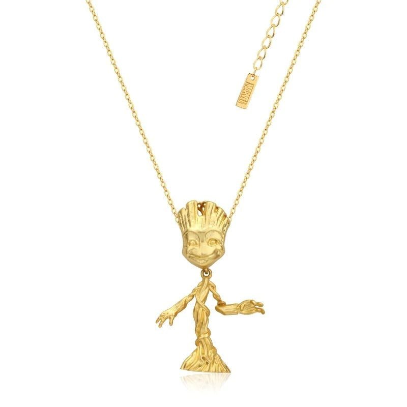 Couture Kingdom - Marvel - Guardians Of The Galaxy Baby Groot Necklace Yellow Gold